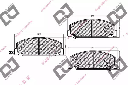 Комплект тормозных колодок DJ PARTS BP1214